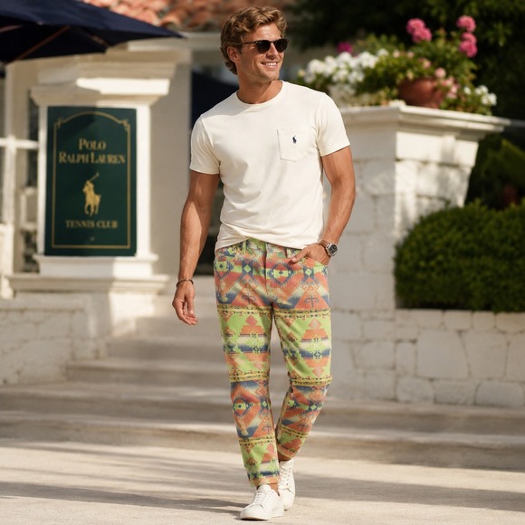 Polo Ralph Lauren Other - POLO RALPH LAUREN Men's Jeans 38X32 Varick Slim Straight Aztec 100% Cotton
